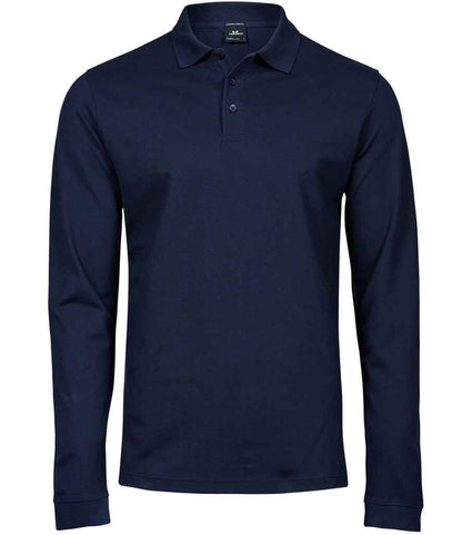 Tee Jays Tee Jays Luxury Stretch Long Sleeve Polo Shirt Navy