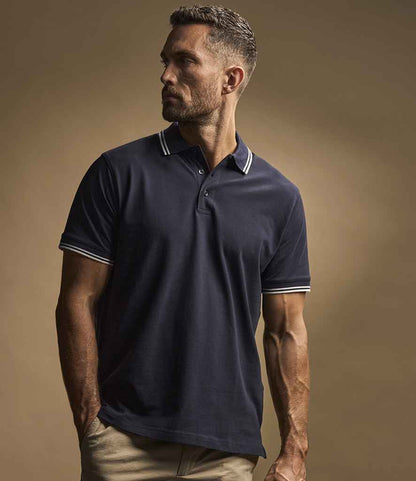 Tee Jays Tee Jays Luxury Stretch Tipped Polo Shirt Navy/White