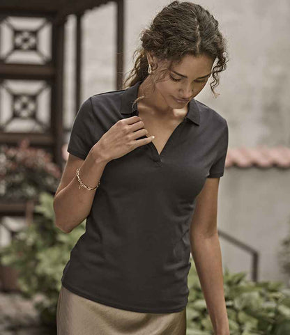 Tee Jays Tee Jays Ladies Luxury Stretch V Neck Polo Shirt