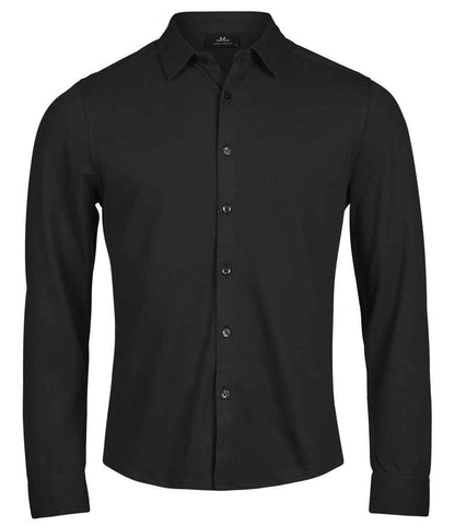 Tee Jays Tee Jays Luxury Organic Stretch Long Sleeve Shirt Black