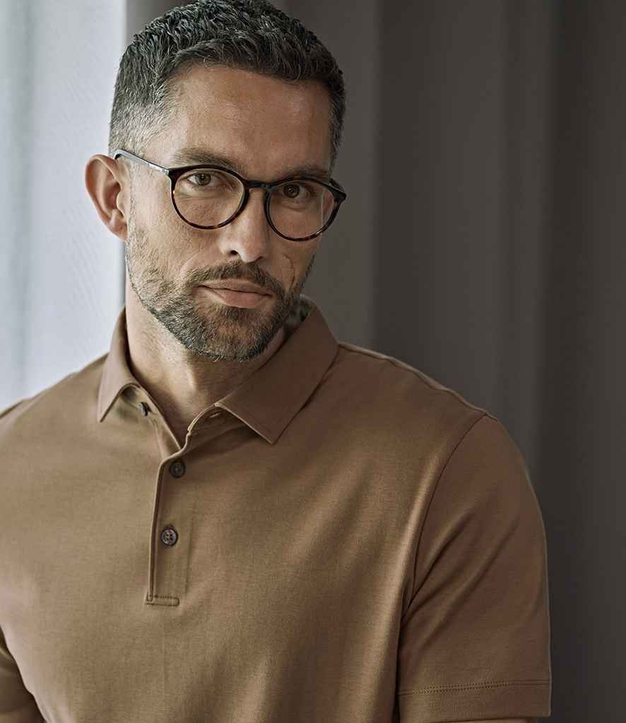 Tee Jays Pima Cotton Interlock Polo Shirt - model image