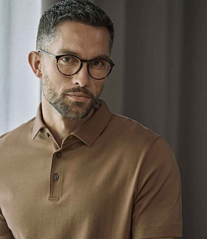 Tee Jays Pima Cotton Interlock Polo Shirt - model image