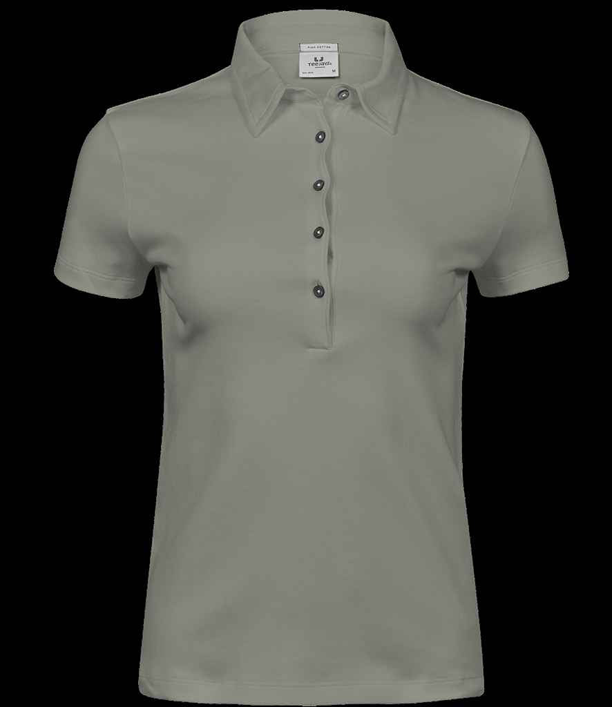 Tee Jays Tee Jays Ladies Pima Cotton Interlock Polo Shirt Sage