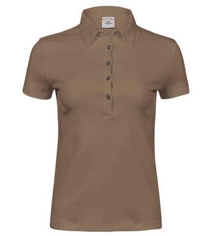 Tee Jays Tee Jays Ladies Pima Cotton Interlock Polo Shirt Wood