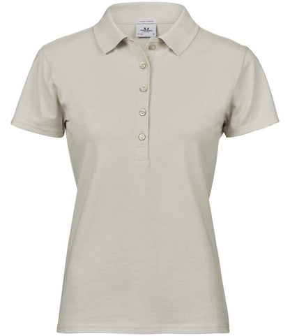 Tee Jays Ladies Luxury Stretch Polo Shirt in Cement