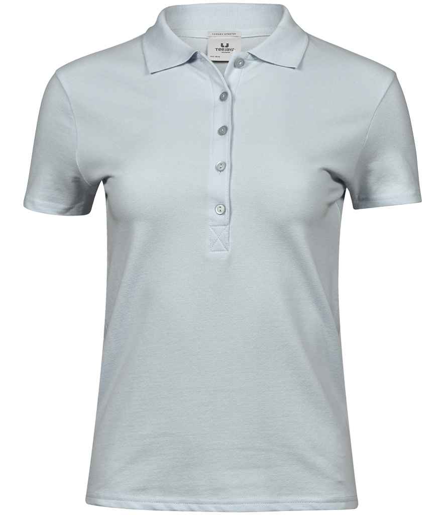 Tee Jays Tee Jays Ladies Luxury Stretch Polo Shirt Ice Blue
