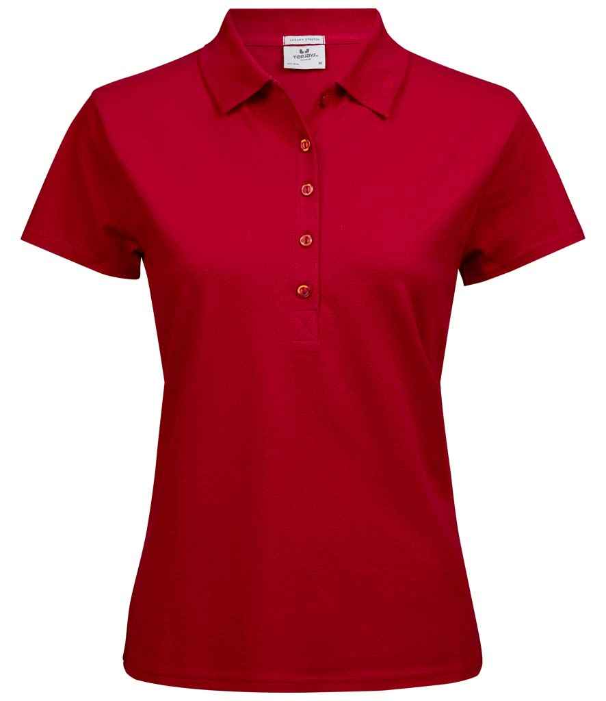Tee Jays Tee Jays Ladies Luxury Stretch Polo Shirt Red