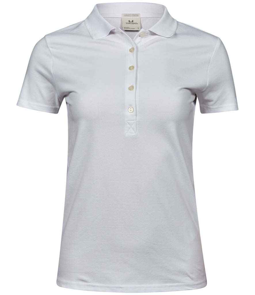 Tee Jays Tee Jays Ladies Luxury Stretch Polo Shirt White