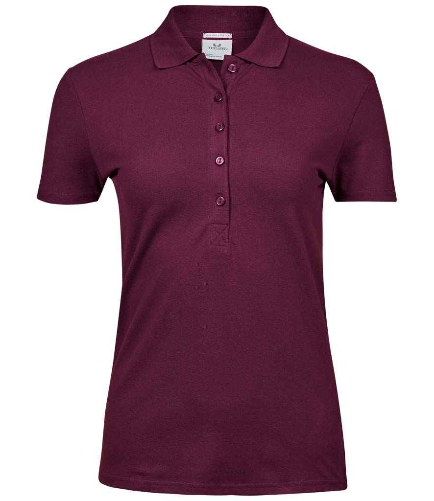 Tee Jays Tee Jays Ladies Luxury Stretch Polo Shirt Wine