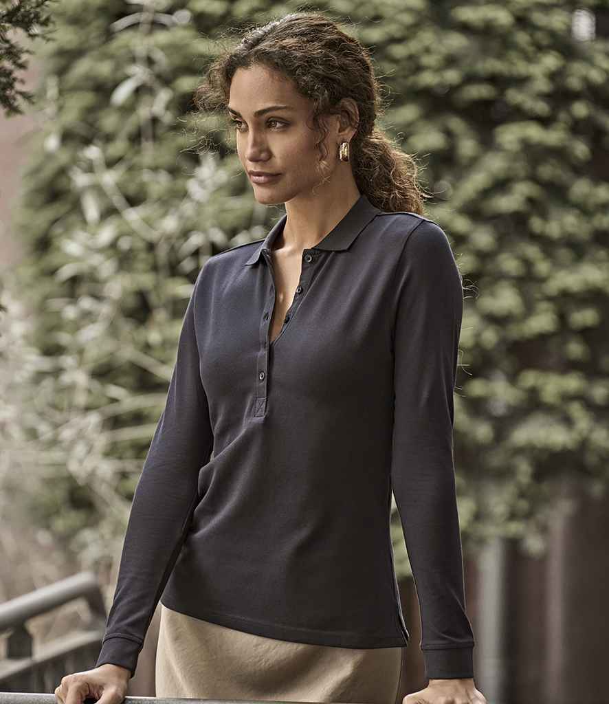 Tee Jays Tee Jays Ladies Luxury Stretch Long Sleeve Polo Shirt
