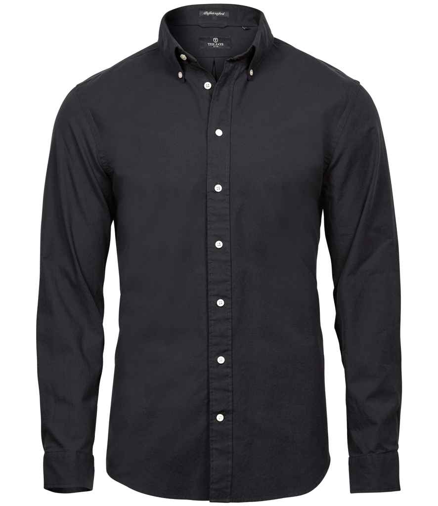 Tee Jays Perfect Long Sleeve Oxford Shirt in Black