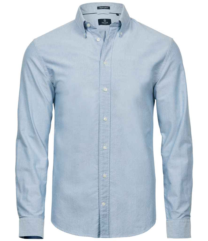 Tee Jays Tee Jays Perfect Long Sleeve Oxford Shirt Light Blue