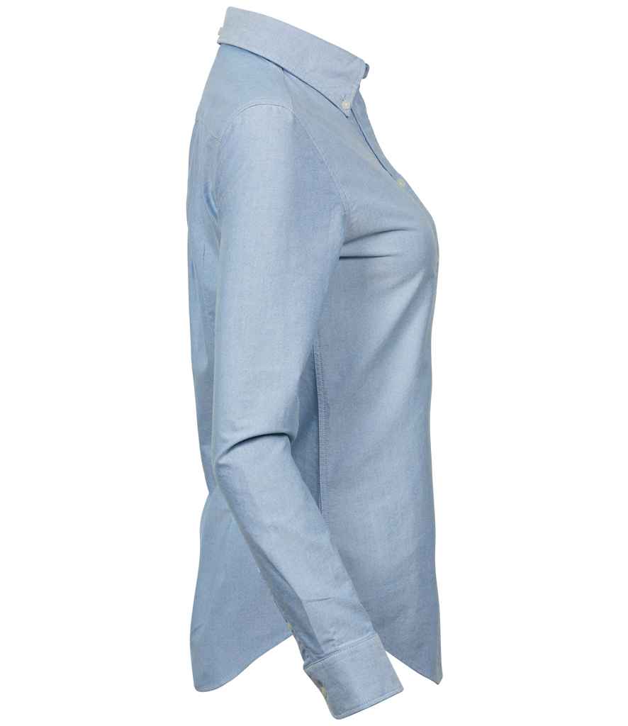 Tee Jays Tee Jays Ladies Perfect Long Sleeve Oxford Shirt Light Blue