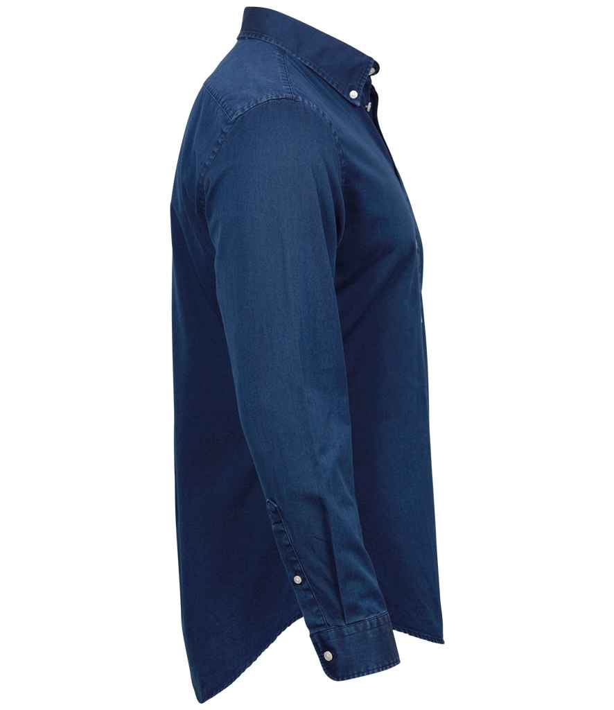 Tee Jays Tee Jays Long Sleeve Casual Twill Shirt Indigo