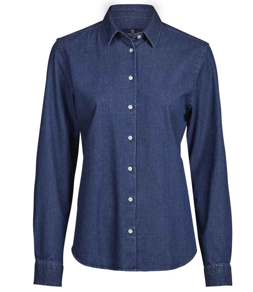 Tee Jays Ladies Denim Shirt in Blue Denim