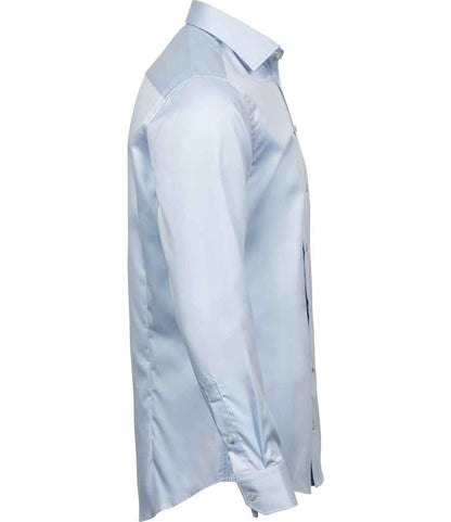 Tee Jays Tee Jays Luxury Comfort Fit Long Sleeve Oxford Shirt Light Blue