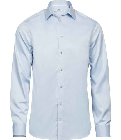 Tee Jays Tee Jays Luxury Slim Fit Long Sleeve Oxford Shirt Light Blue