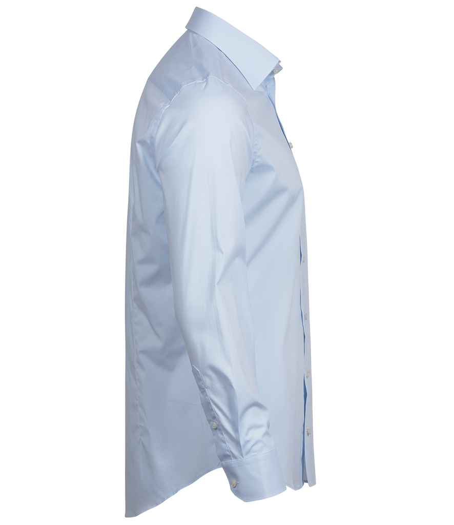 Tee Jays Tee Jays Luxury Stretch Long Sleeve Shirt Light Blue