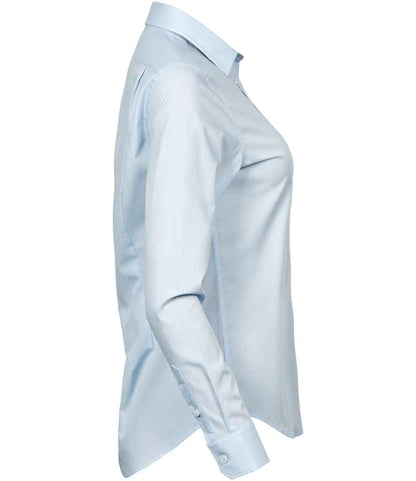 Tee Jays Tee Jays Ladies Stretch Luxury Long Sleeve Poplin Shirt Light Blue