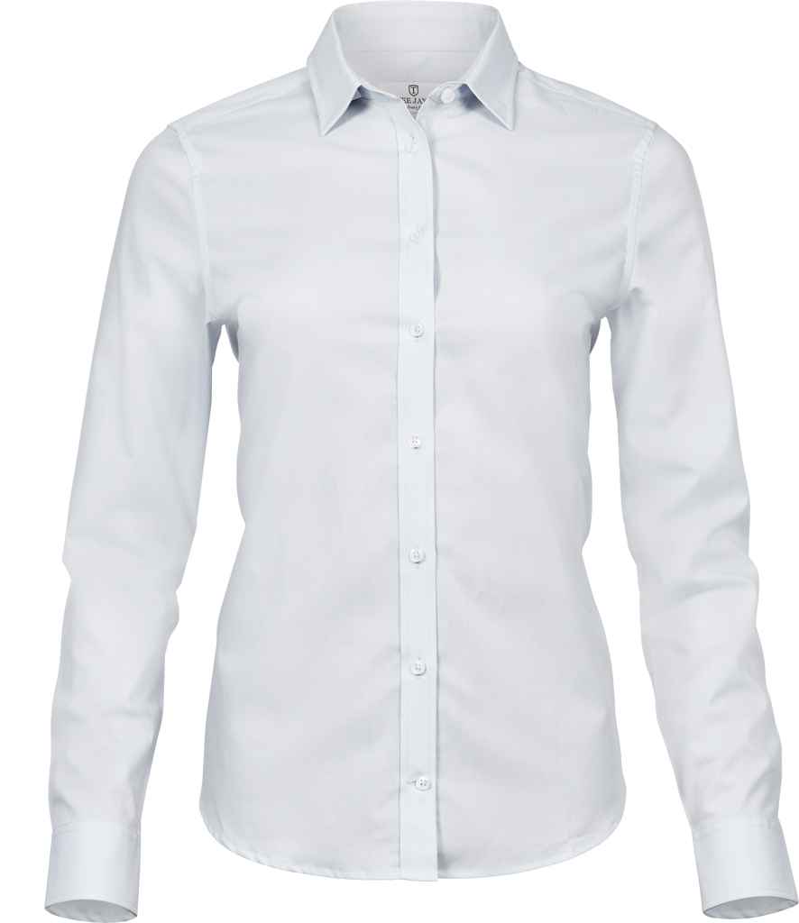 Tee Jays Tee Jays Ladies Stretch Luxury Long Sleeve Poplin Shirt White