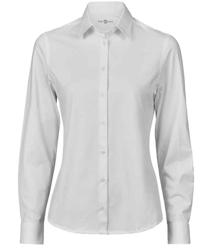 Tee Jays Tee Jays Ladies Active Long Sleeve Stretch Shirt White