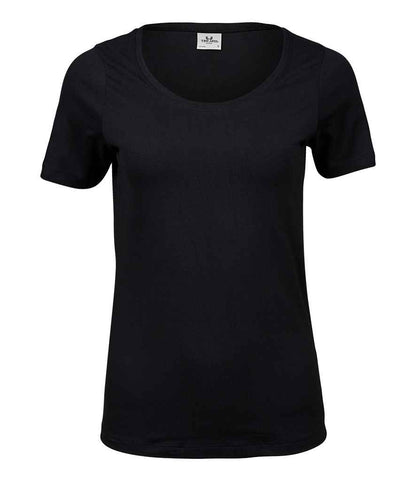 Tee Jays Ladies Stretch T-Shirt in Black