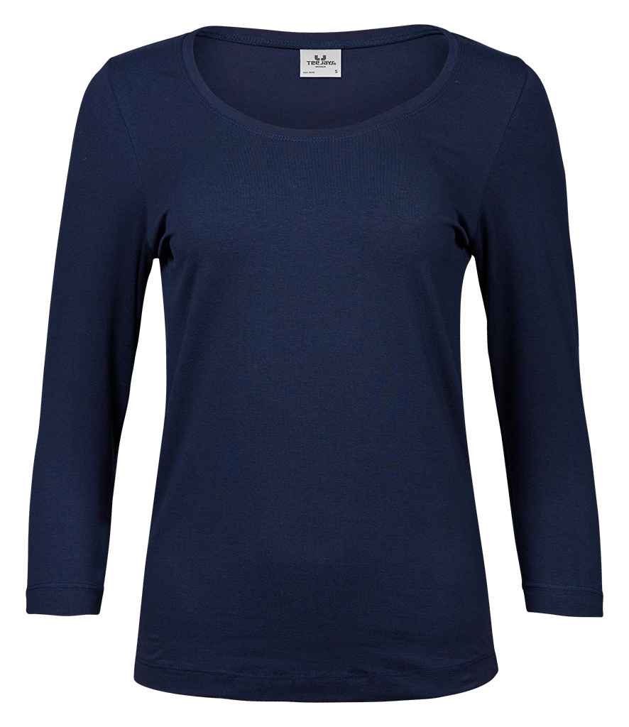 Tee Jays Tee Jays Ladies Stretch 3/4 Sleeve T-Shirt Navy