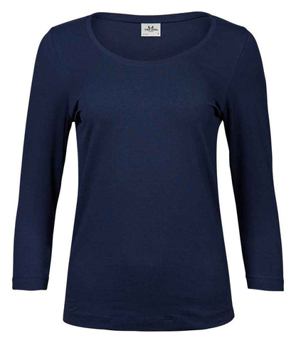 Tee Jays Tee Jays Ladies Stretch 3/4 Sleeve T-Shirt Navy