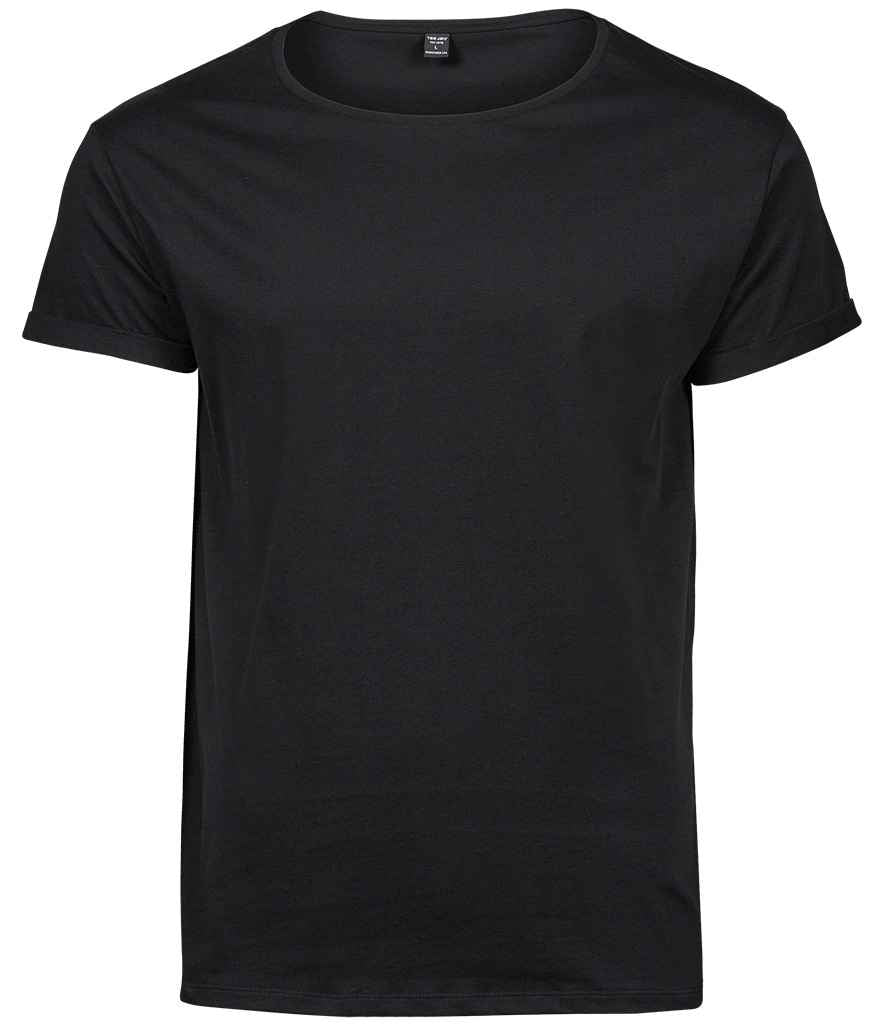 Tee Jays Roll-Up T-Shirt in Black