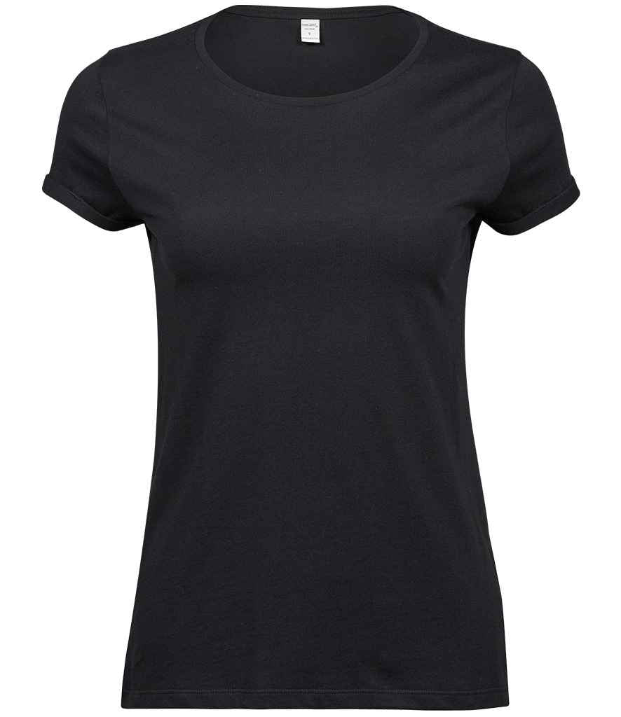 Tee Jays Tee Jays Ladies Roll-Up T-Shirt Black