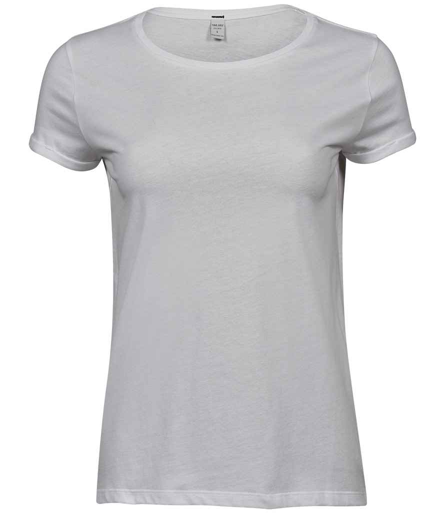 Tee Jays Ladies Roll-Up T-Shirt in White