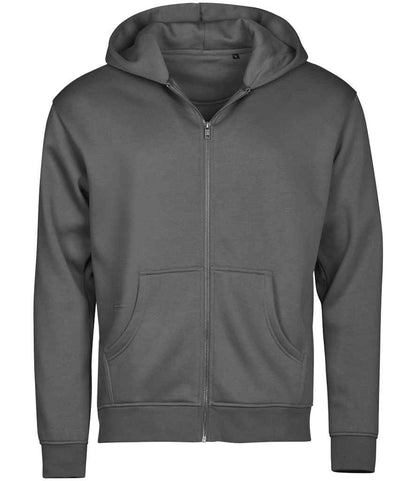 Tee Jays Tee Jays Unlabeled Hooded Full Zip Sweatshirt Powder Grey