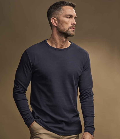 Tee Jays Tee Jays Long Sleeve Interlock T-Shirt Navy