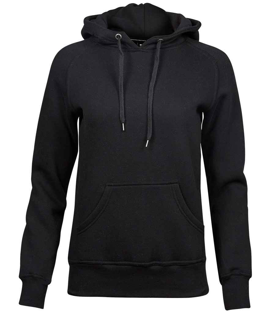 Tee Jays Tee Jays Ladies Raglan Hooded Sweatshirt Black