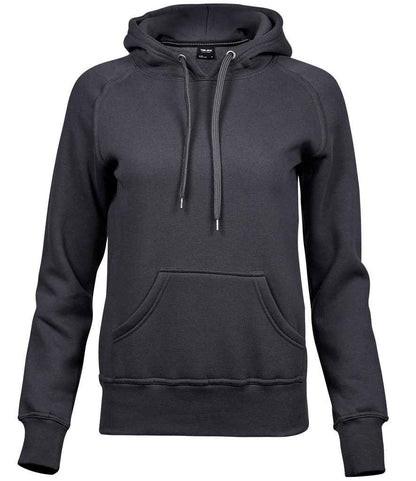 Tee Jays Tee Jays Ladies Raglan Hooded Sweatshirt Dark Grey
