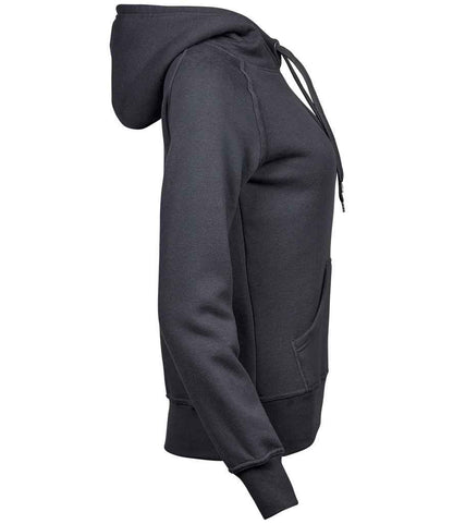Tee Jays Tee Jays Ladies Raglan Hooded Sweatshirt Dark Grey