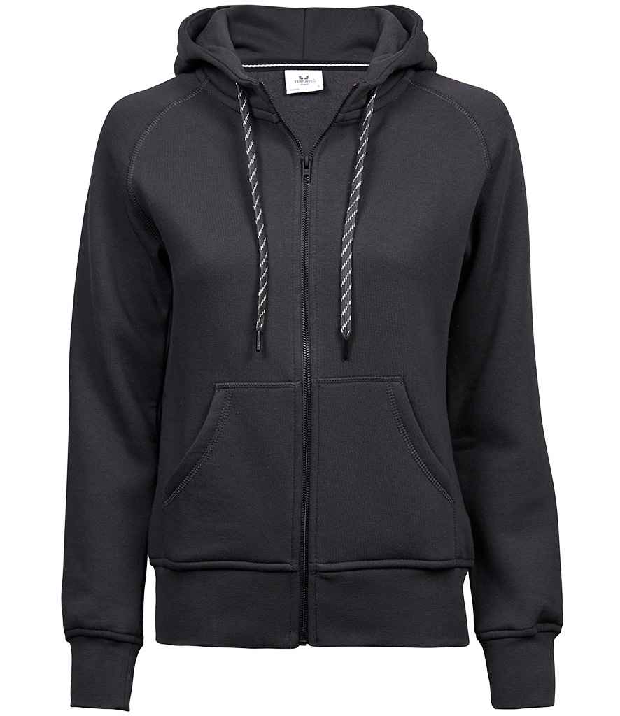 Tee Jays Tee Jays Ladies Fashion Zip Hooded Sweatshirt Dark Grey