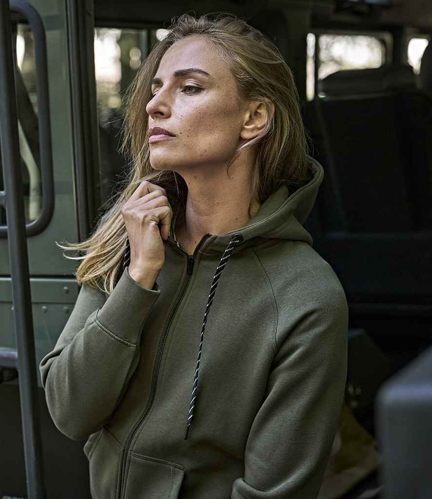 Tee Jays Ladies Fashion Zip Hooded Sweatshirt - model image
