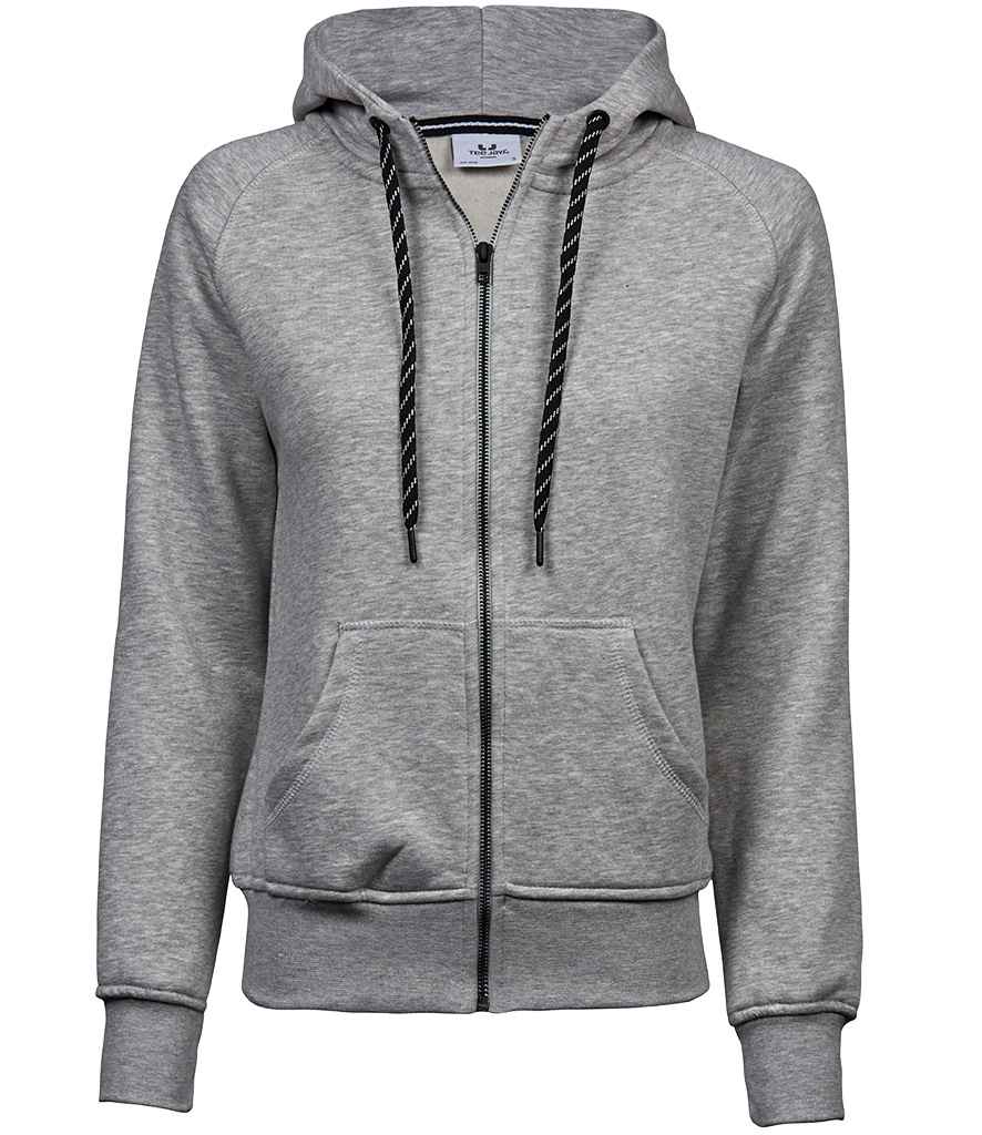 Tee Jays Tee Jays Ladies Fashion Zip Hooded Sweatshirt Heather Grey