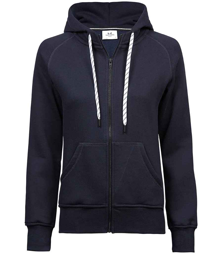 Tee Jays Tee Jays Ladies Fashion Zip Hooded Sweatshirt Navy