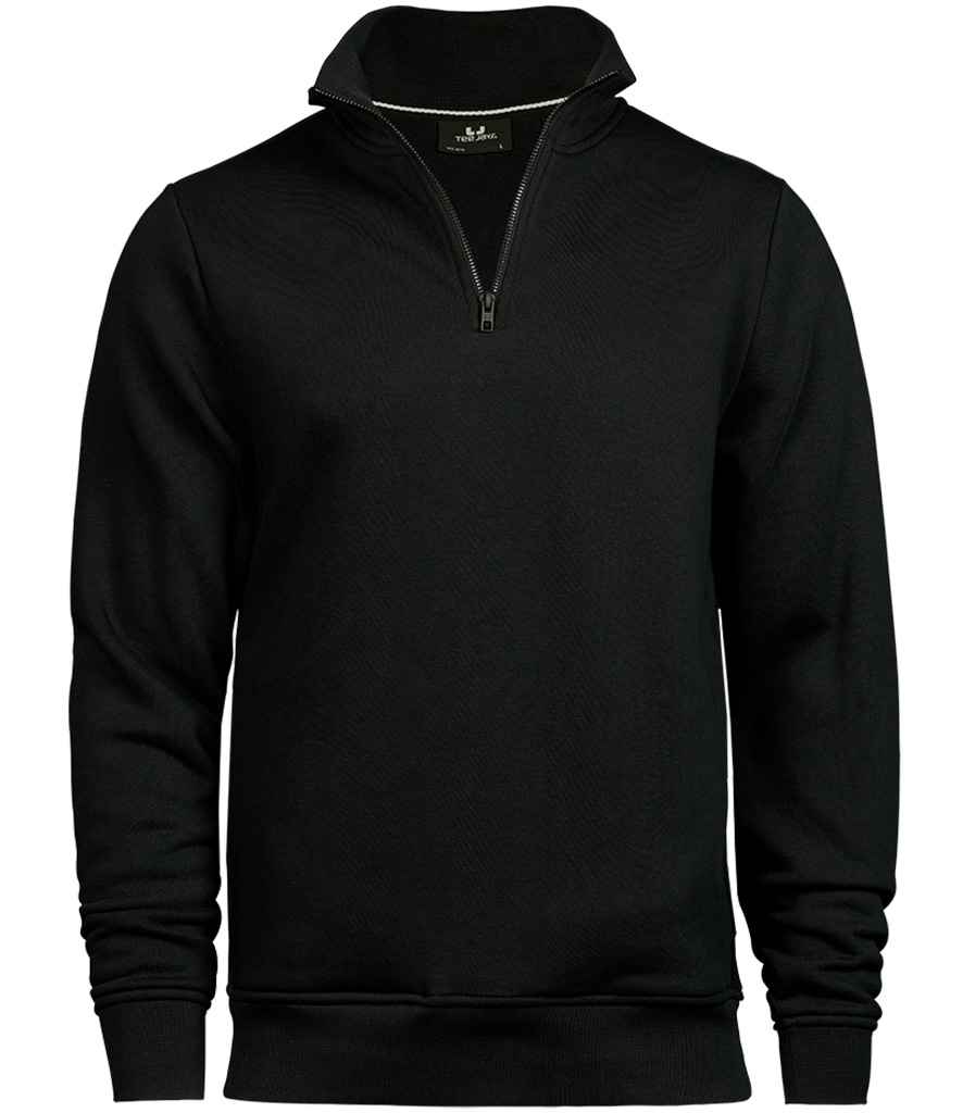 Tee Jays Half Zip Sweatshirt in Black