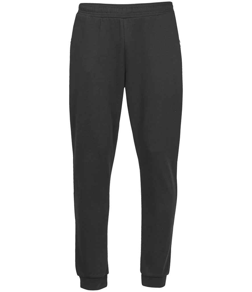 Tee Jays Ribbed Interlock Sweat Pants in Black