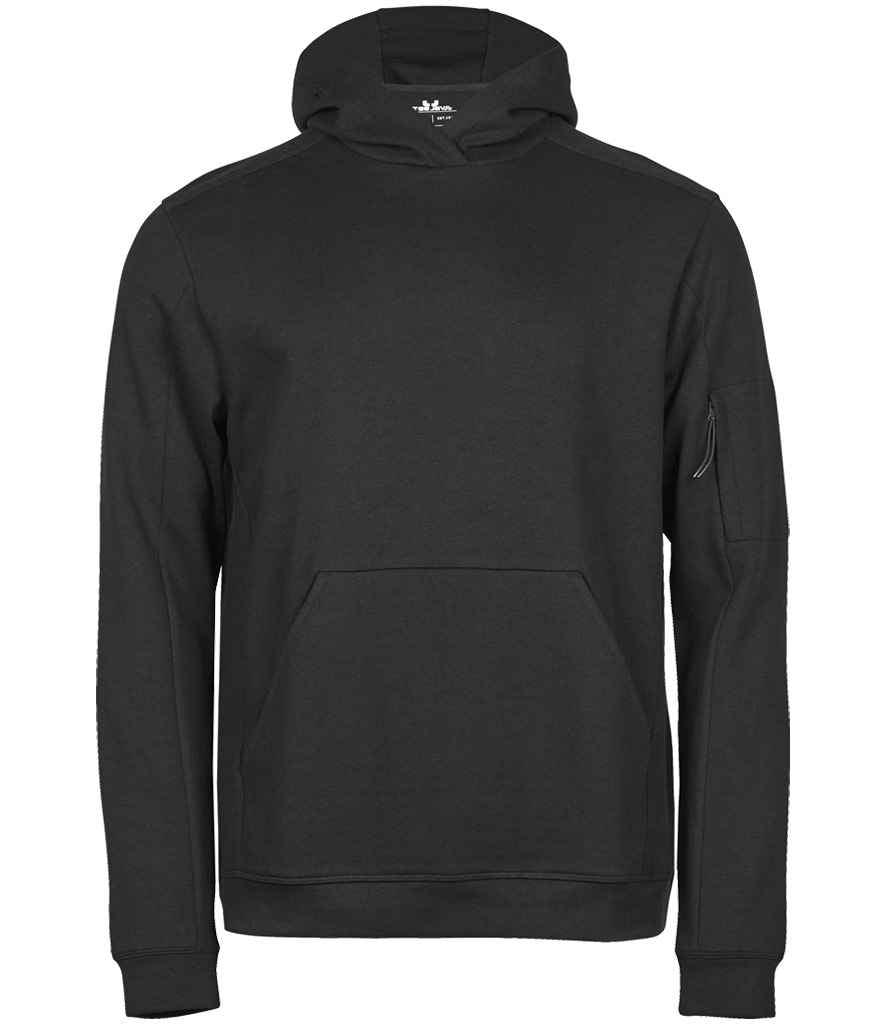Tee Jays Athletic Hooded Sweatshirt in Black