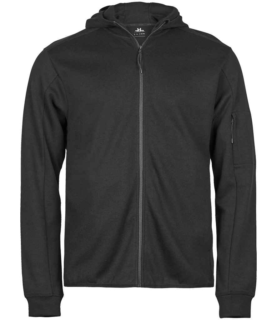 Tee Jays Tee Jays Athletic Hooded Full Zip Sweat Jacket Black