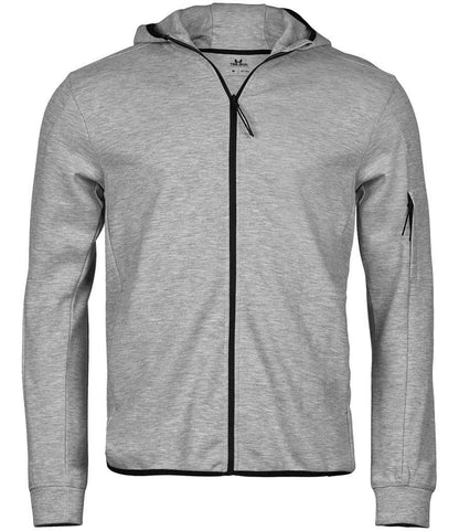 Tee Jays Tee Jays Athletic Hooded Full Zip Sweat Jacket Heather Grey