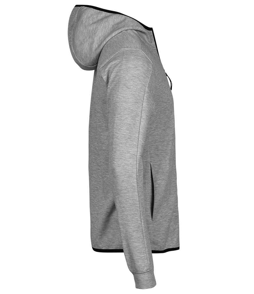 Tee Jays Tee Jays Athletic Hooded Full Zip Sweat Jacket Heather Grey
