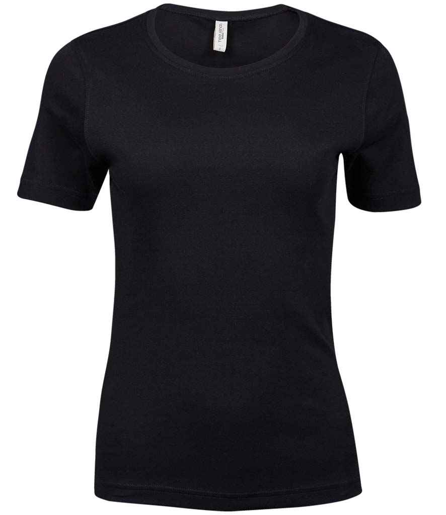 Tee Jays Ladies Interlock T-Shirt in Black