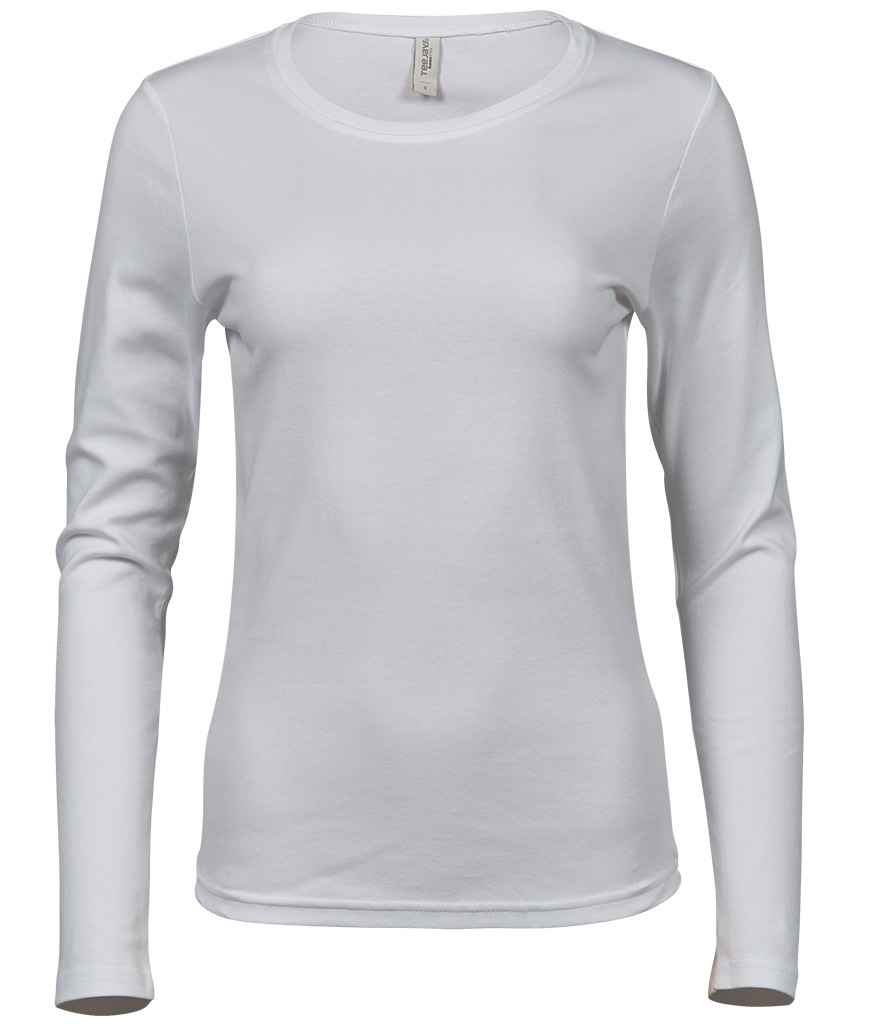 Tee Jays Ladies Long Sleeve Interlock T-Shirt in White