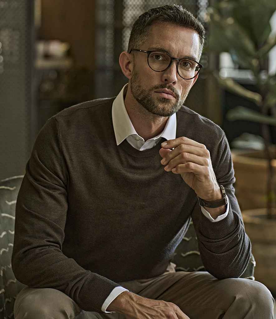 Tee Jays Merino Blend Crew Neck Sweater - model image