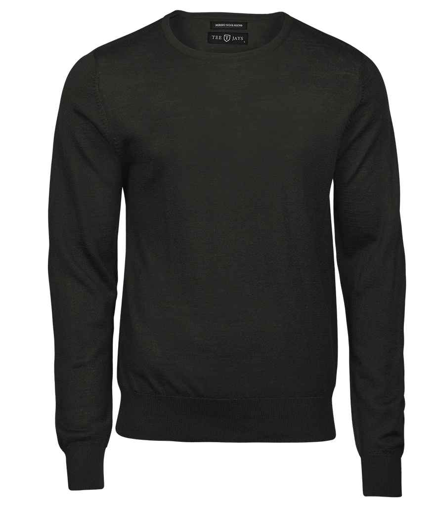Tee Jays Merino Blend Crew Neck Sweater in Pine